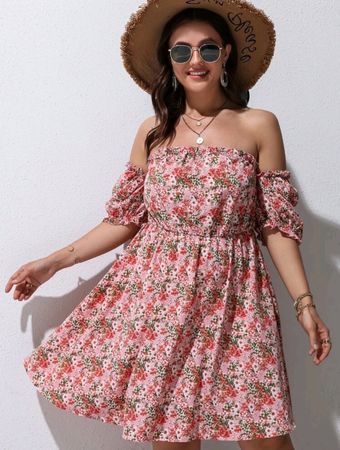 petite robe bustier, à fleurs, taille 1xl, neuve