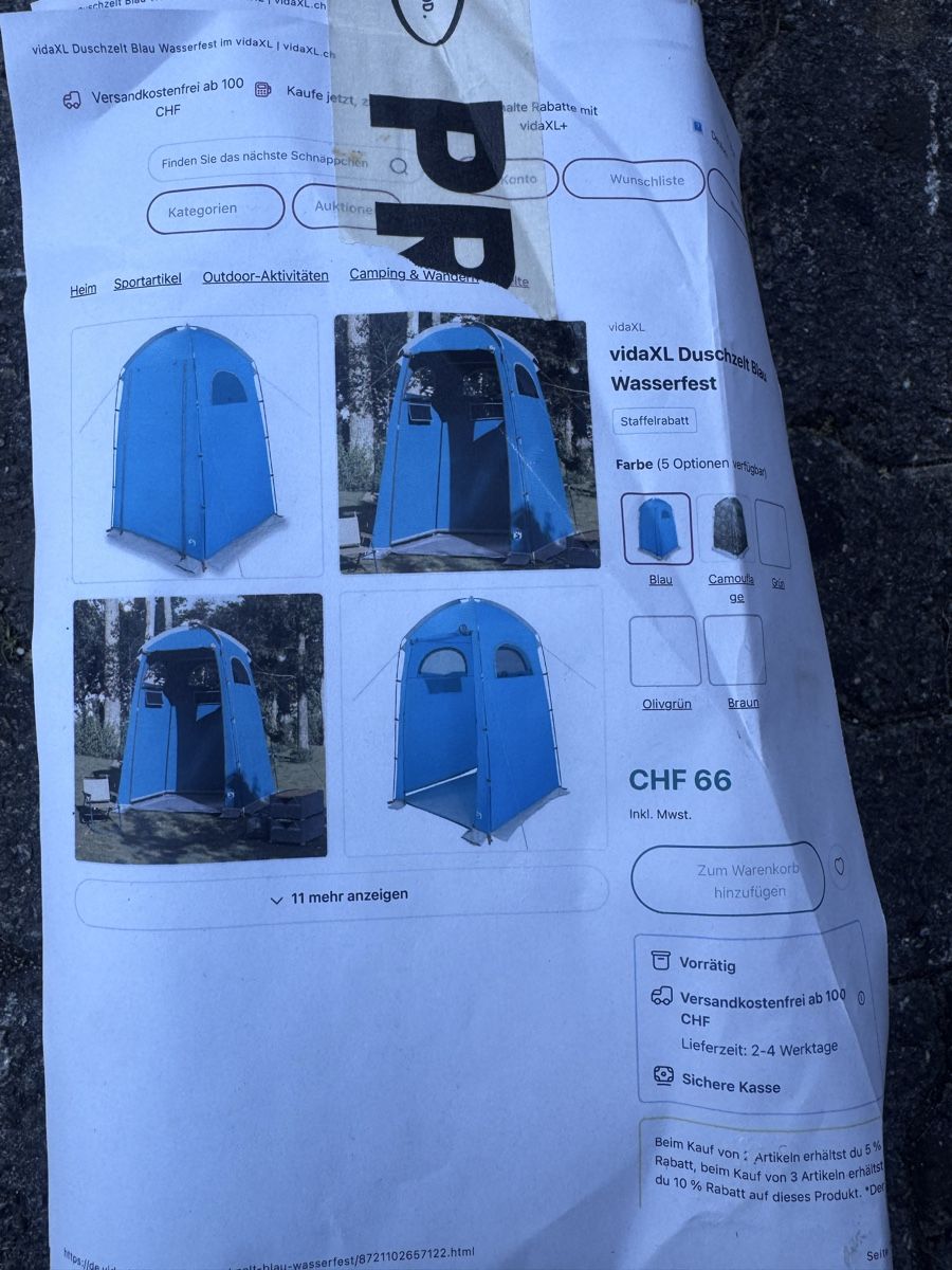 Zelte & Pavillons: Wc Zelt +duschzelt – Neu und originalverpackt aus Orpund von Rhodes0 4