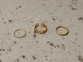 Ringset goldfarben verstellbar - Neu!