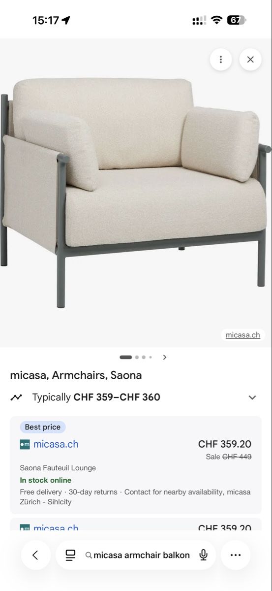 Micasa Poltrone: Outdoor chair Micasa – Nuovo e nell'imballaggio originale da Zürich venduto da bur_g2yt 1