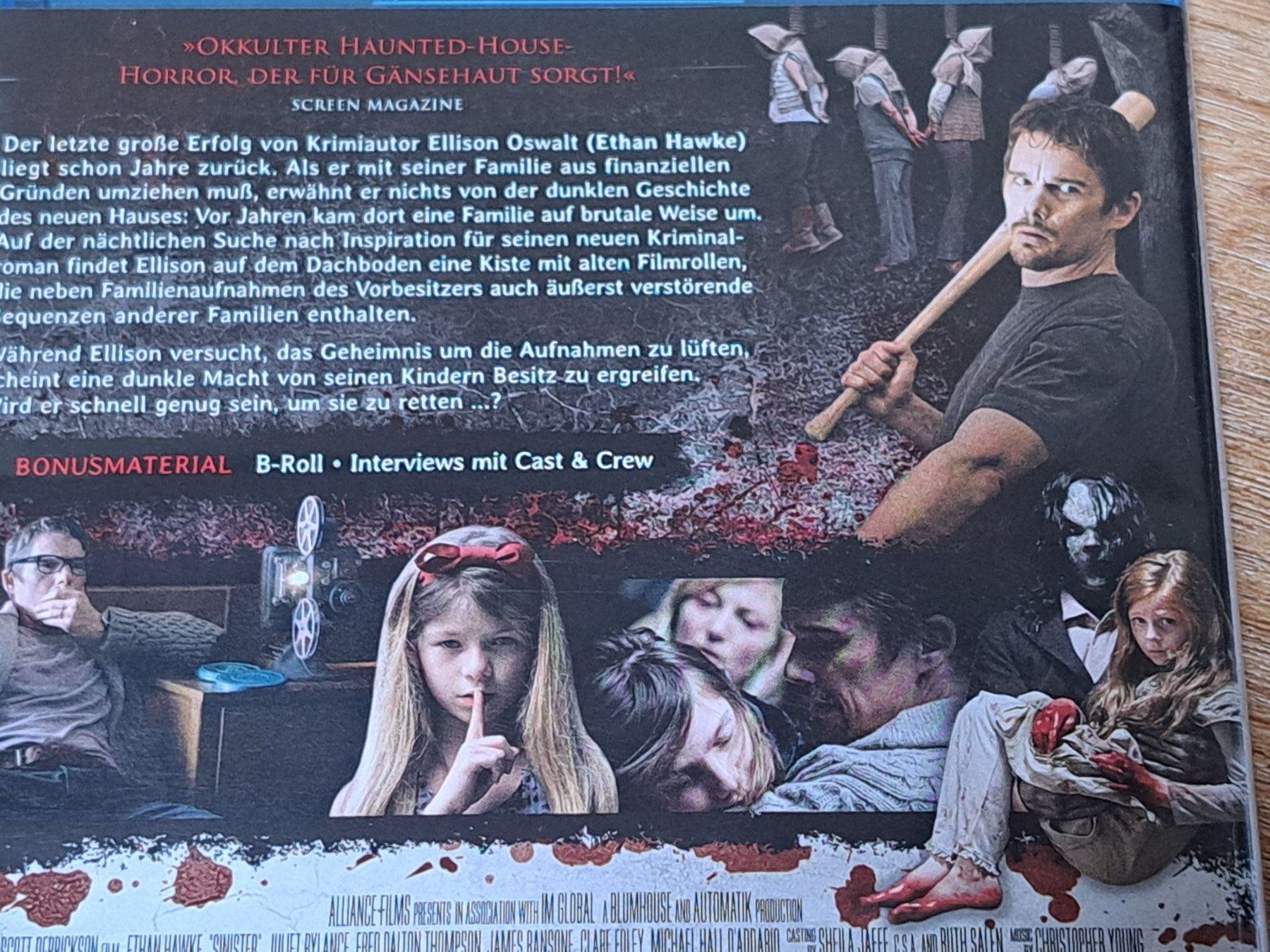 Tutti i DVDs: Blu-ray SINISTER von Scott Derrickson mit Ethan Hawke 2012 – Nuovo (secondo la descrizione) da Unterseen venduto da Kanica 2