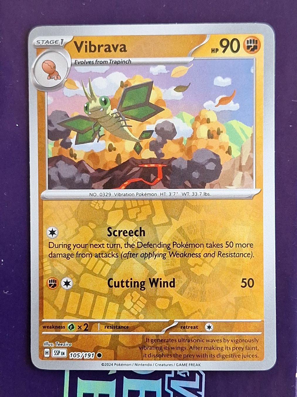 Pokémon Carte collezionabili: Vibrava - Reverse Holo - Pokemon Surging Sparks – Usato da Altstätten SG venduto da GGsGameshop