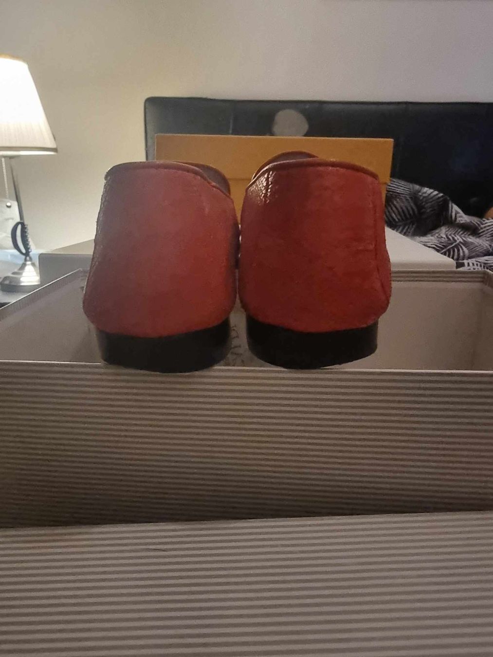 Damenschuhe: Mocassins rouges Pancaldi 38 1/2 cuir – Gebraucht aus Tecknau von Anadias 1