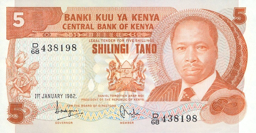 Banconote: Kenia 5 Schilling 1982 P-19b UNC – Nuovo (secondo la descrizione) da Schliern b. Köniz venduto da pizzitaxi