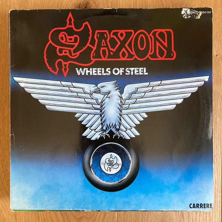 T-shirt saxon wheels of steel dispo sur |Disquaire Champagnole ref 3231