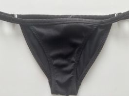 Bikini Hose schwarz gerippt Grösse S neu