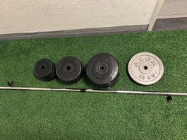 Langhantelset mit 55kg Gewicht