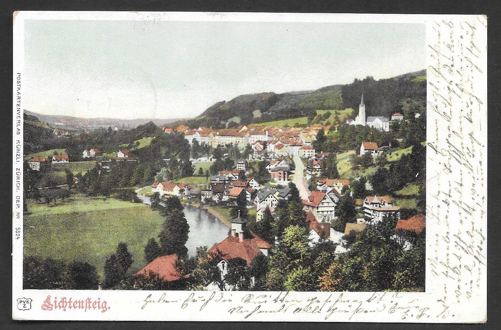 Ansichtskarten: Lichtensteig farbige Teilansicht – Gebraucht aus Olten von clotaldi