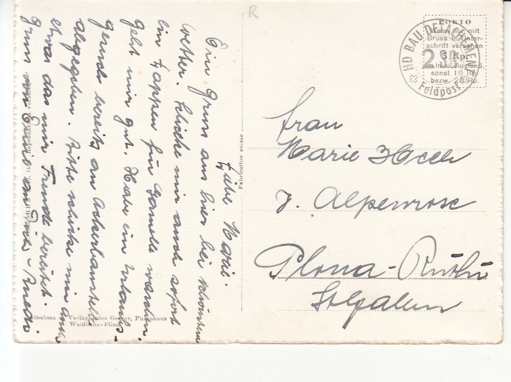 Ansichtskarten: Terrihütte ca. 1940 – Gebraucht aus Bürglen TG von StampGraf 1