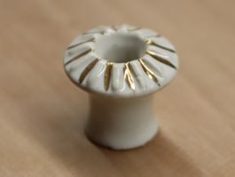 Möbelgriff / Möbelknopf / Biedermeier Porzellanknopf