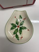 Lenox USA Holiday Holly Spoon Rest, New in Box
