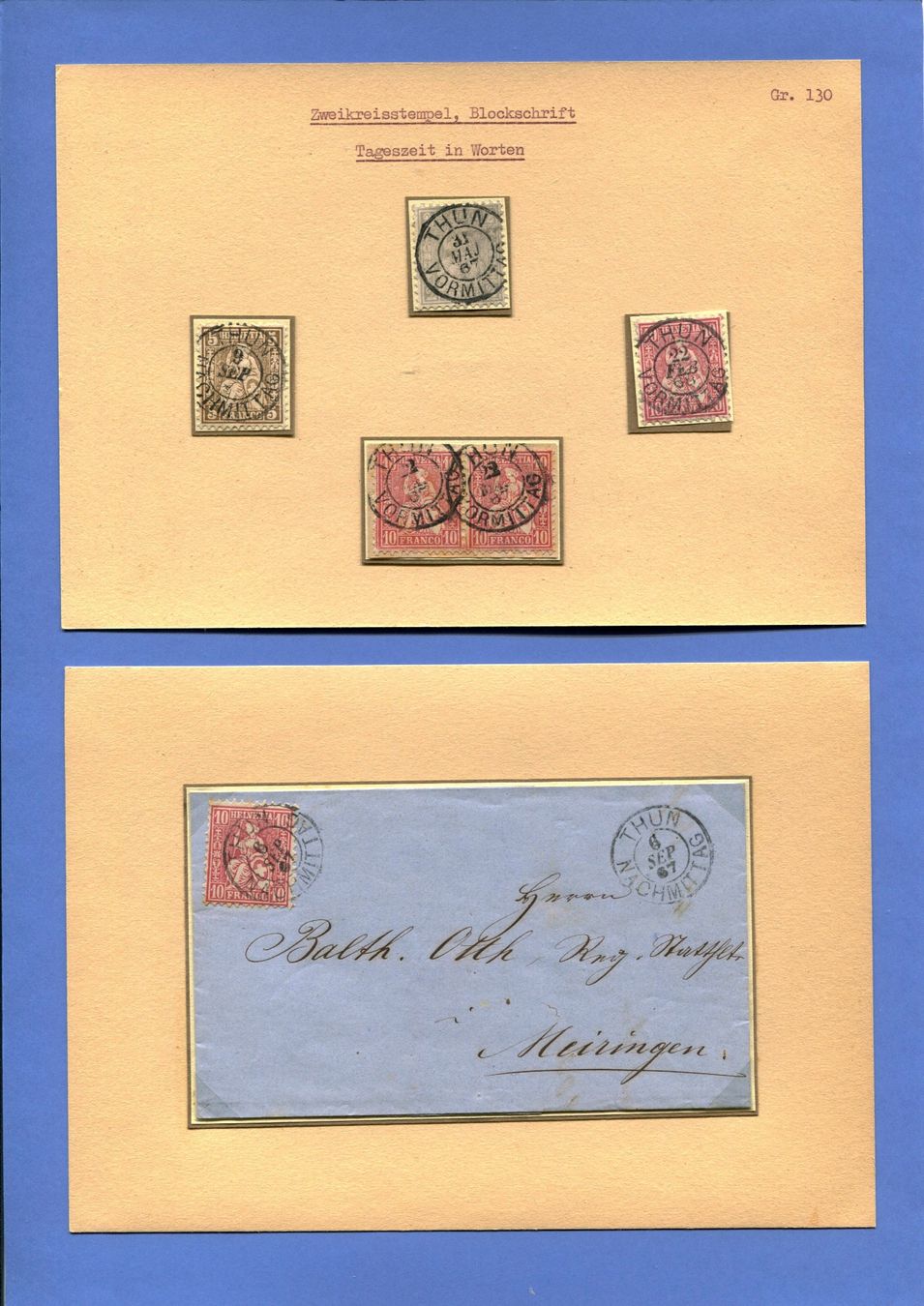 Stempel: Zweikreisstempel Gr. 130 – Gebraucht aus Maggia von philtrade