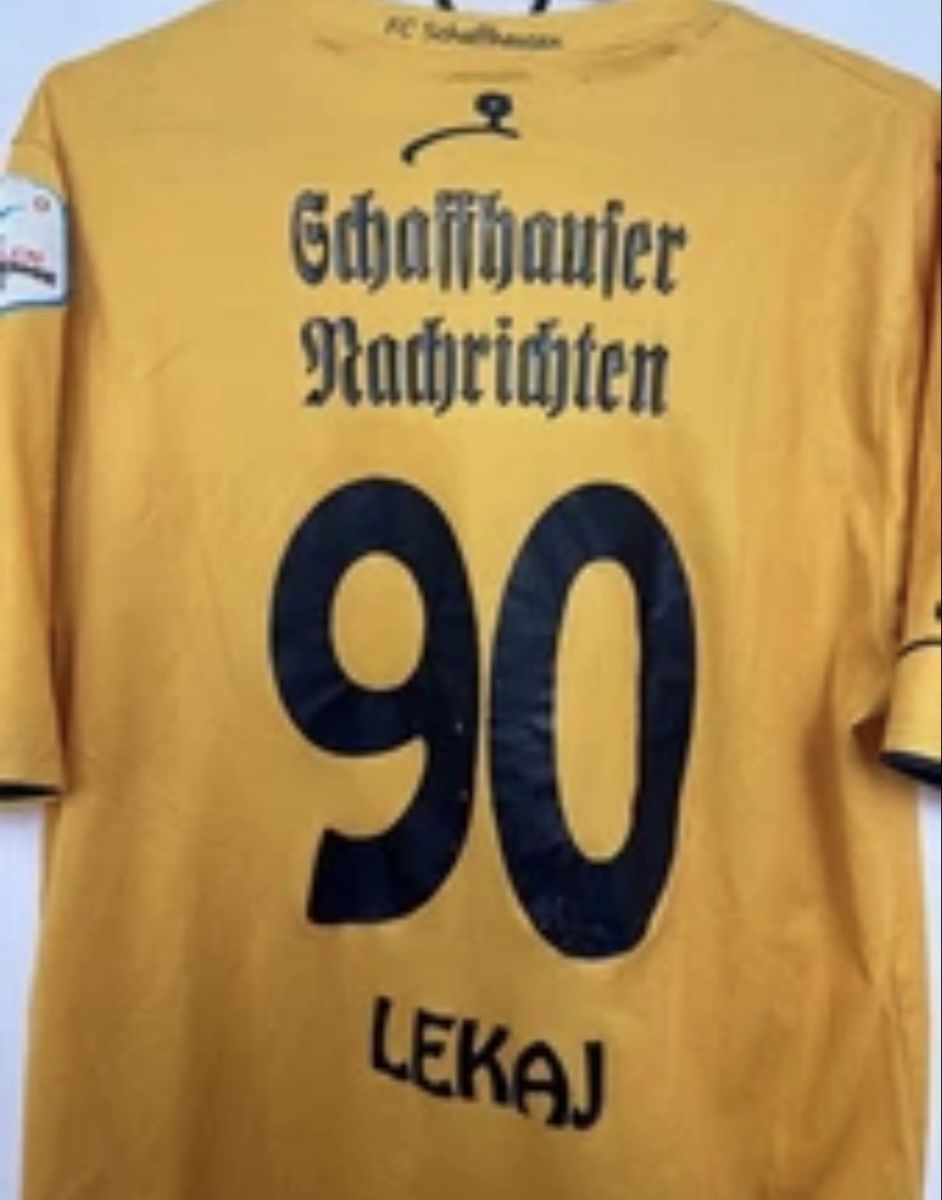 Canottiere & Pantaloni: Fc Schaffhausen Matchworn Lekaj Trikot – Usato da Allschwil venduto da lor_6cgq 8