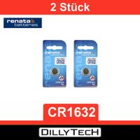 Renata CR1632 Lithium Knopfzellenbatterie - 2 Stk.
