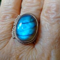 Silberring mit blauem Labradorit