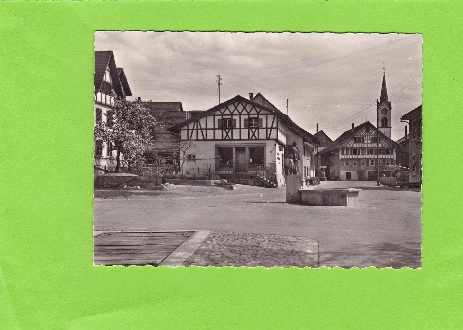 Ansichtskarten: Wangen ZH, Dorfbrunnen – Gebraucht aus St. Peterzell von neckertal