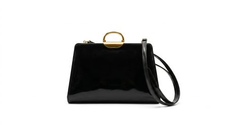 Vintage Bally Handtasche schwarz Lackleder Vintage Zustand