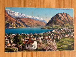 Lugano & Monte S. Salvatore - AK 1936
