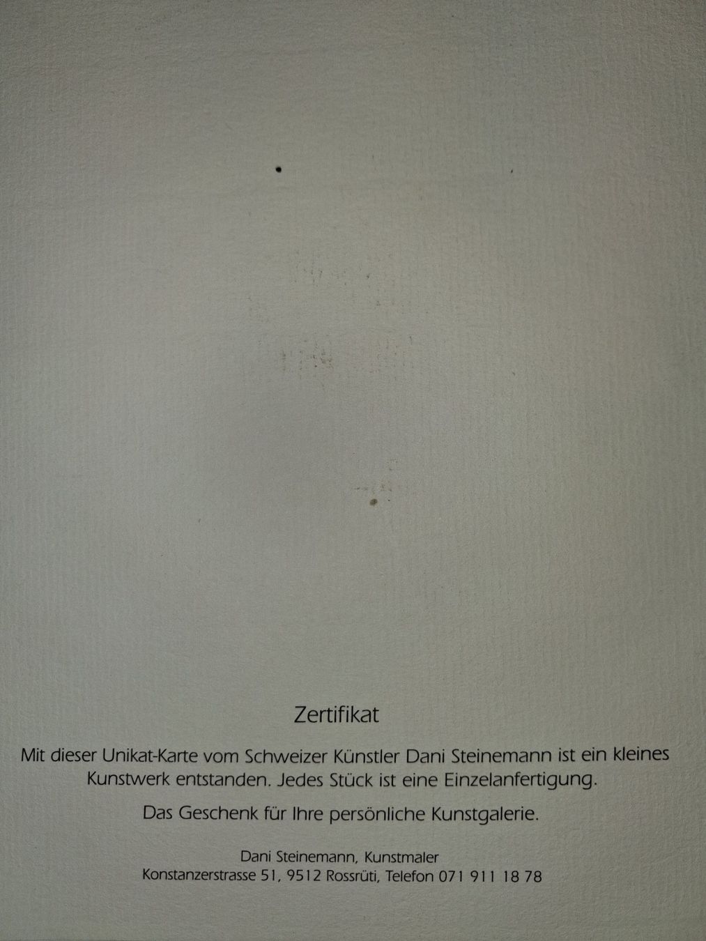 Tableaux: Kunstkarte – D'occasion à Schwarzenbach SG par ernesto3.6 2