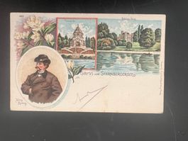 Postkarte Starnbergersee Litho  1911 (V878)