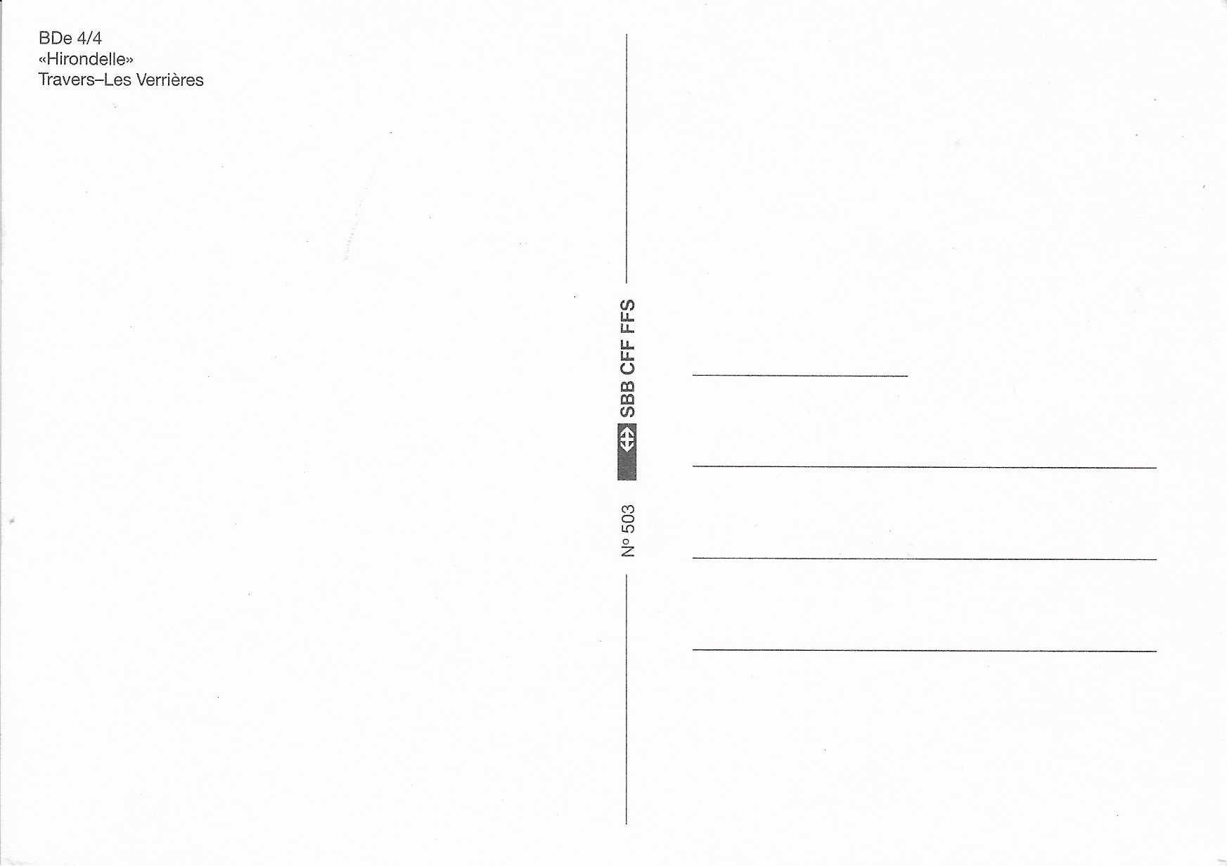 Cartoline postali: BDe 4/4 "Hirondelle" Travers-Les Verrnières – Nuovo (secondo la descrizione) da Rothrist venduto da Stranglehold 1