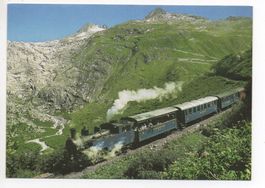 RHONEGLETSCHER Furka-Bahn auf dem Weg nach Gletsch