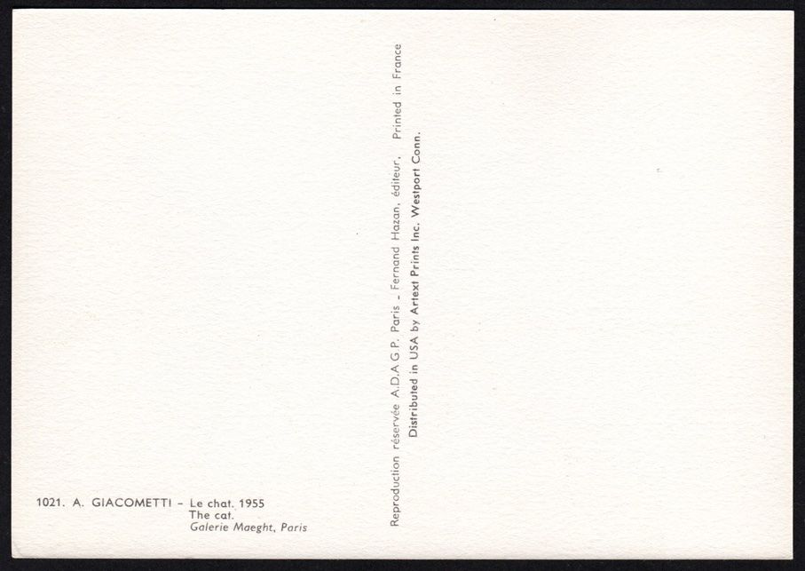 Tous les timbres: Maximumkarte Alberto Giacometti – Neuf (Voir description) à Dottikon par haeusibuh5 1