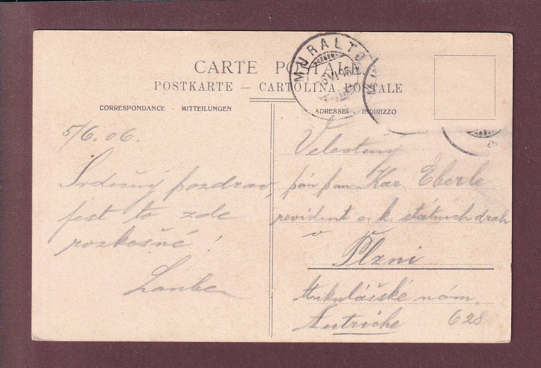 Cartoline postali: LOCARNO - Madonna del Sasso - 1906 – Usato da Pully venduto da nicecards 1