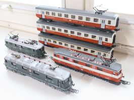 Lima 3 x SBB Re 4/4 & Re 6/6 E-Loks H0 Swiss Express + Wagen