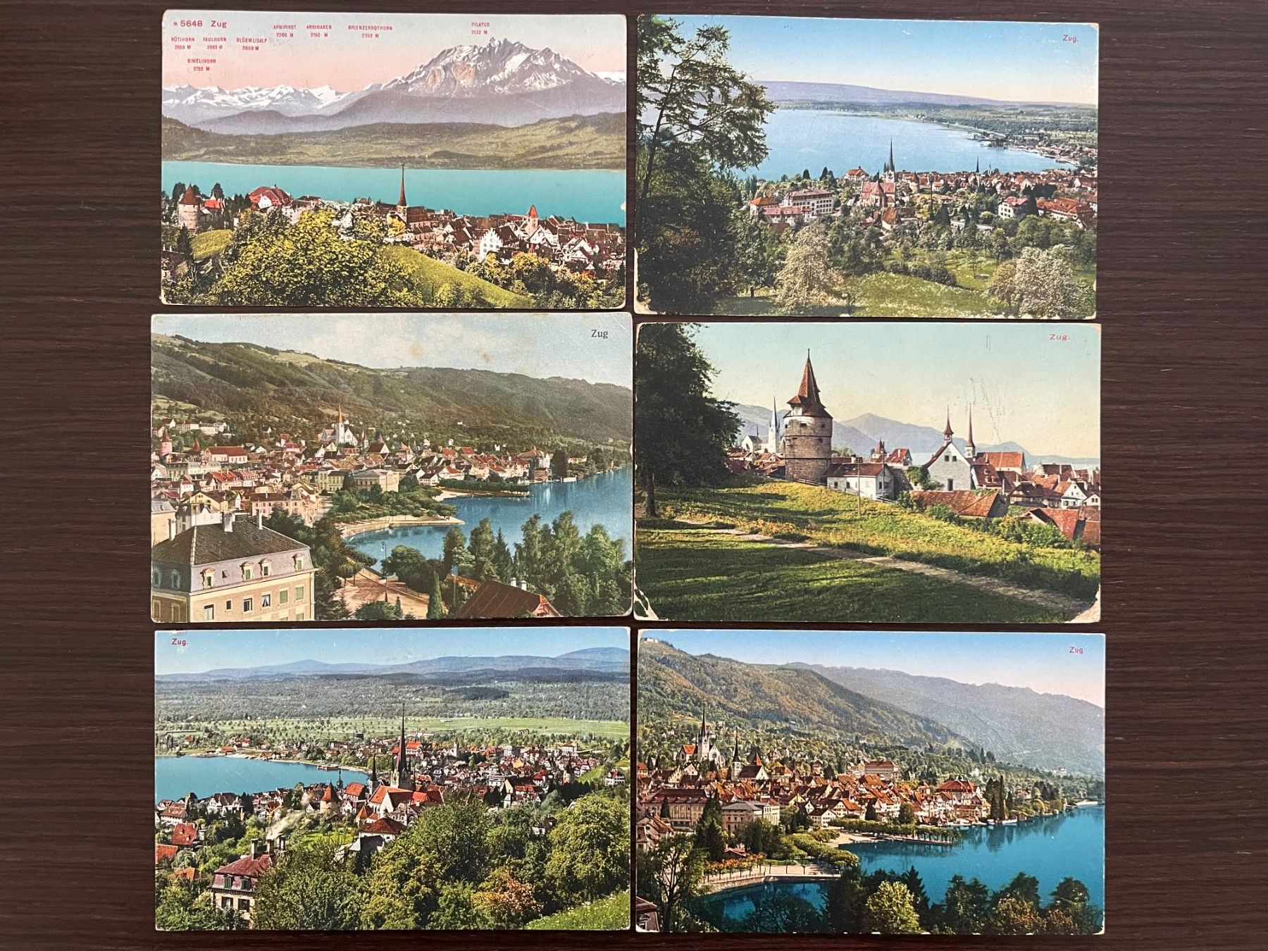 Cartoline postali: ZUG Lot von 25 Ansichtskarten im Kleinformat – Usato da Wald ZH venduto da TLILEF 5