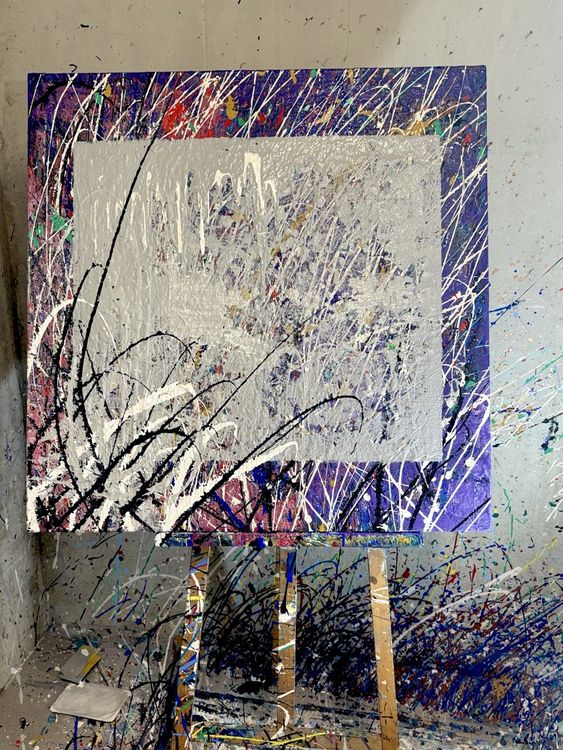 Art by Koller Werk No 1 Grey over Energy Das erste We (Neu (gemäss