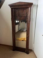 Grosser Standspiegel / Pfeilerspiegel mit Mahagonifurnier