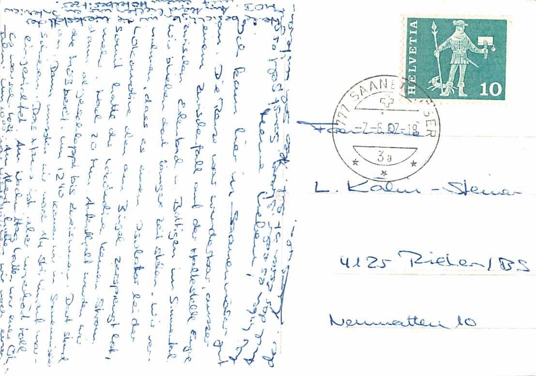 Cartoline postali: GRUSS aus SAANENMÖSER - alte BERNER Ansichtskarte – Usato da Winterthur venduto da SchatzchischtliWinti 1