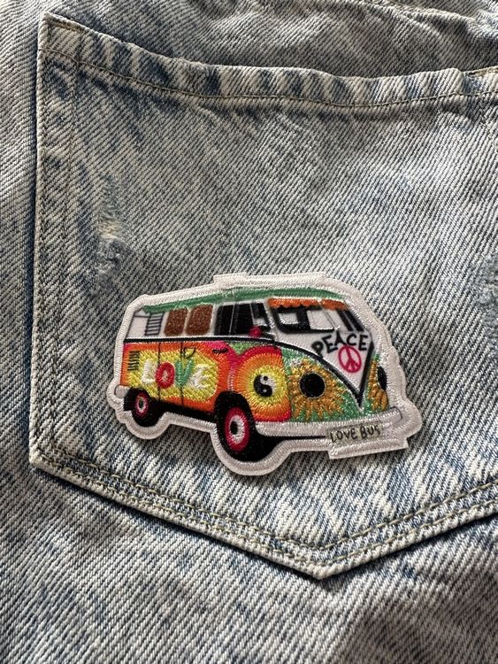 Peace & Love Bus Patch - Aufnäher | Bügelbild (Neu (gemäss Beschreibung ...