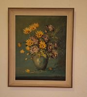 Bilder Öl Gemälde Blumen Vase von Hans Bachmann 1852-1917