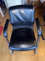 6 Girsberger Freischwinger Lederstühle  Schweizer Qualität