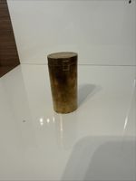 Boîte Cylindrique Vintage en Laiton par Gabriella Crespi 70s