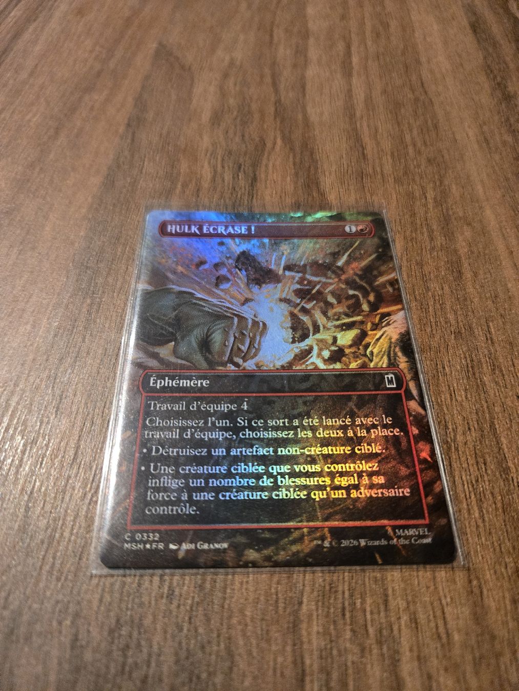 Magic The Gathering Sammelbilder & Trading cards: magic MTG Marvel Super Heroes Hulk écrase c 0332 foils FR – Neu (gemäss Beschreibung) aus Rossinière von seb_68fd