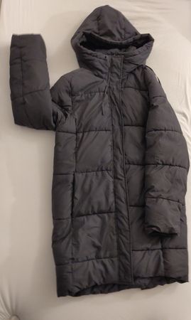 H&M Winterjacke mit Kapuze schwarz Grösse M