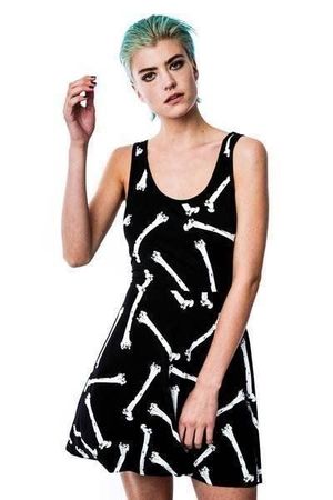 Killstar Kleid Knochen Bones *NEU* S M L XL