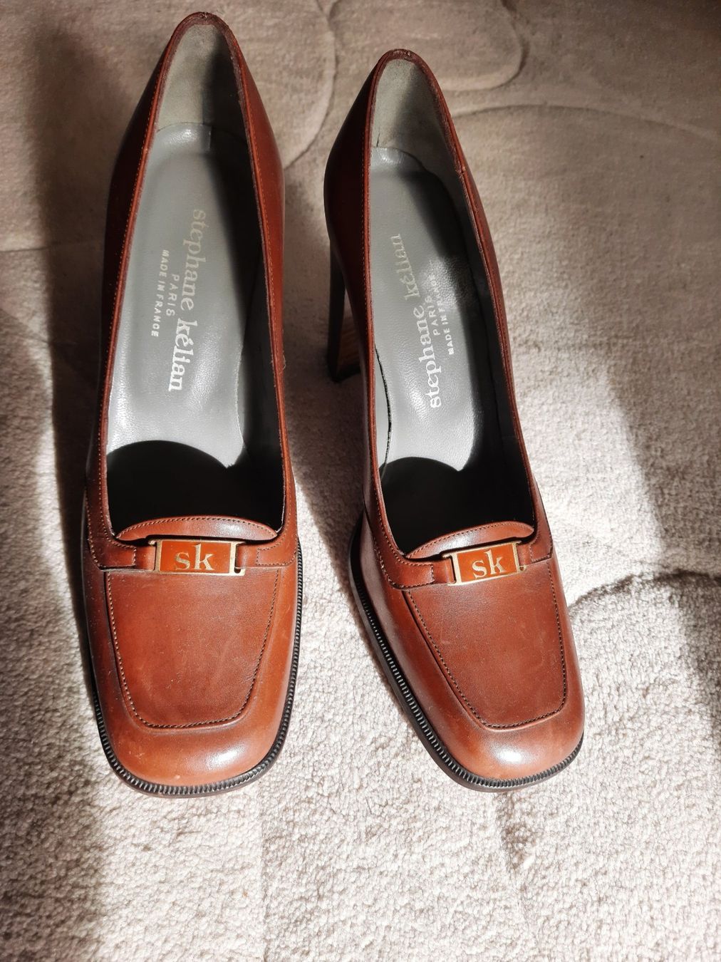 Scarpe da donna: Escarpins cuir marron – Usato da Genève venduto da celima48