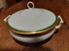 Elegante Suppenterrine Porzellan Golddekor Vintage  Limoges