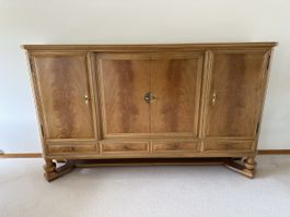 Vintage Kommode mit 3 Türen und Bar, 5 Schubladen