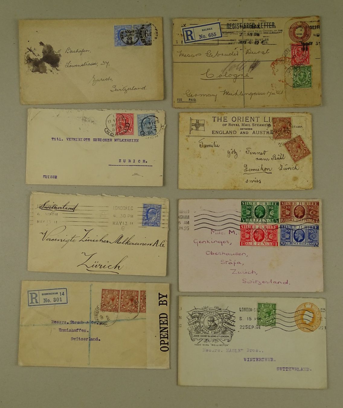 Alle Briefmarken: GREAT BRITAIN, GROSSBRITANNIEN, 39 ÄLTERE BRIEFE/KARTEN – Gebraucht aus Grüningen von Kartensammler 1