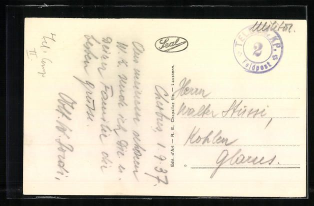 Cartoline postali: AK Chexbres, Panorama, 1937 – Usato da Berlin venduto da bartko-reher 1