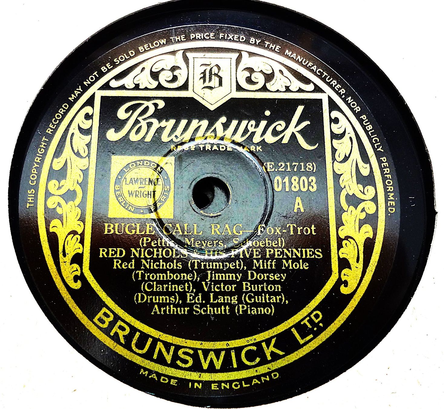 Dischi in vinile: Red Nichols, 10 Jazz Schellackplatten – Usato da Hemishofen venduto da Phonomandy