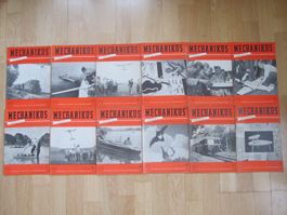 Mechanikus Zeitschriften, kompletter Jahrgang 1957 Vintage