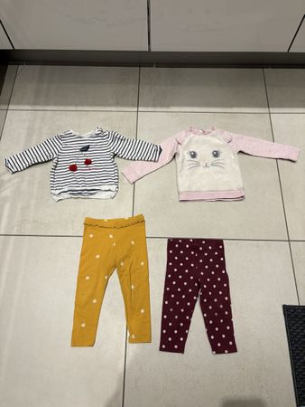 Mädchen Kleider Set 4-tlg Grösse 86