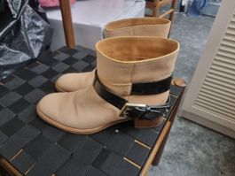 Chloé Stiefeletten Leder beige Grösse 37.5 gebraucht 