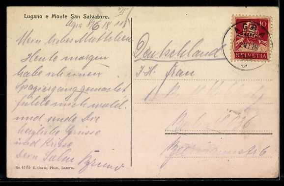 Cartes postales: Lugano, Panorama e Monte San Salvatore – D'occasion à Berlin par bartko-reher 1